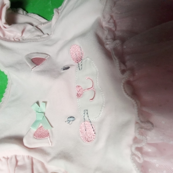 Little Me Girl's Pink Tulle Onesie Dress - Picture 8 of 8